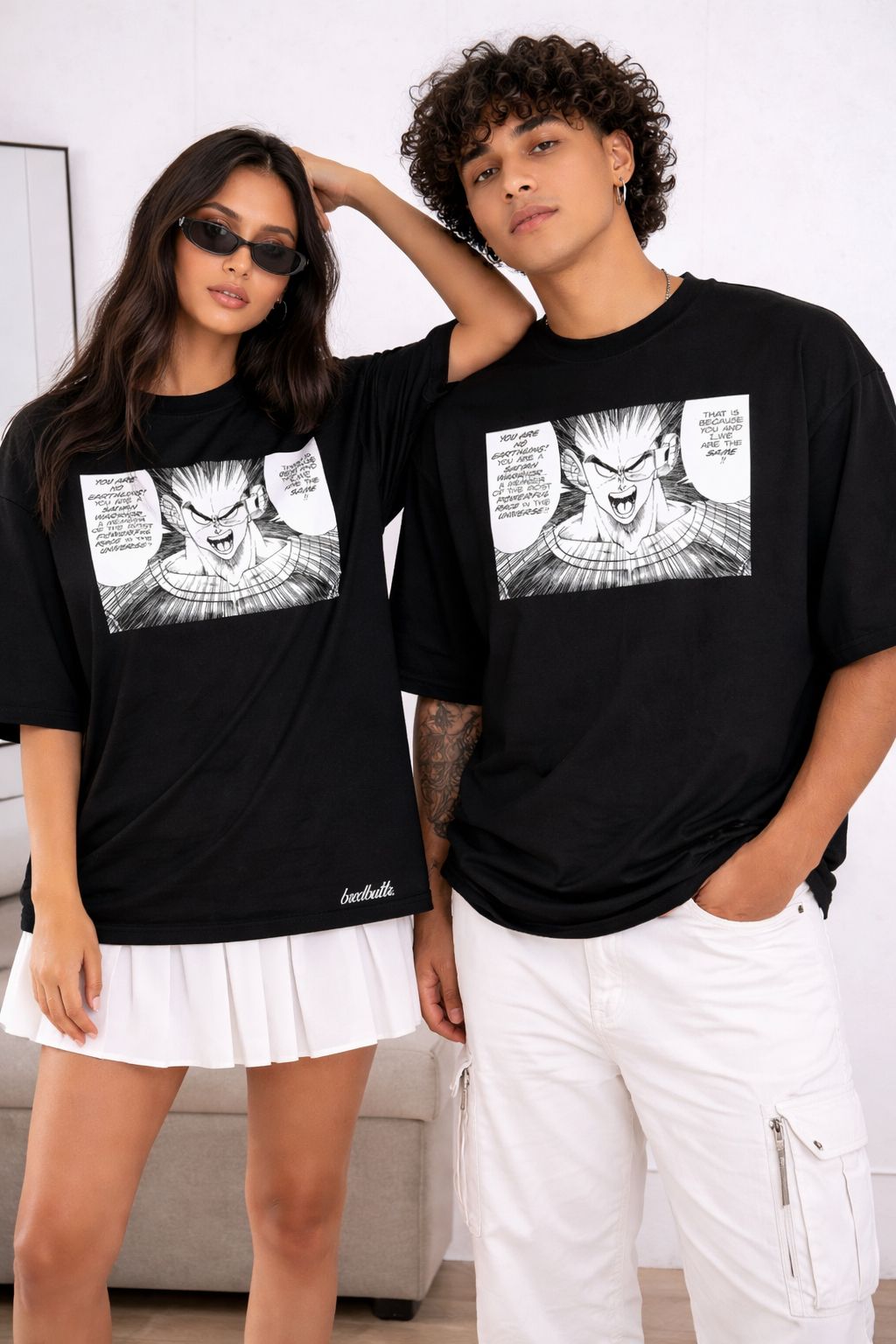 Goku Unisex Terry Black Oversized Tee